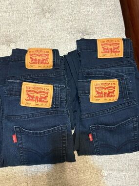 4 Levi's girls Indigo Slim Straight Jeans - Dark Blue 502 Style